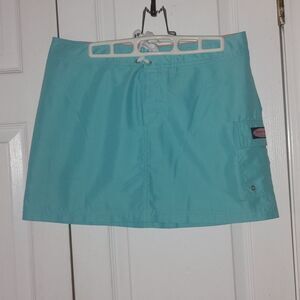 Vineyard Vines Shep and Ian  teal blue coverup Swim Skirt Sz 4 NWOT
